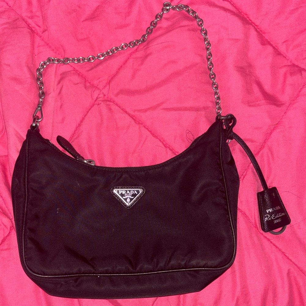 Prada Black Nylon Shoulder Bag